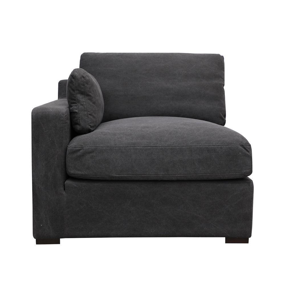 LISBON 5 PIECE MODULAR SOFA | RELAXED BLACK
