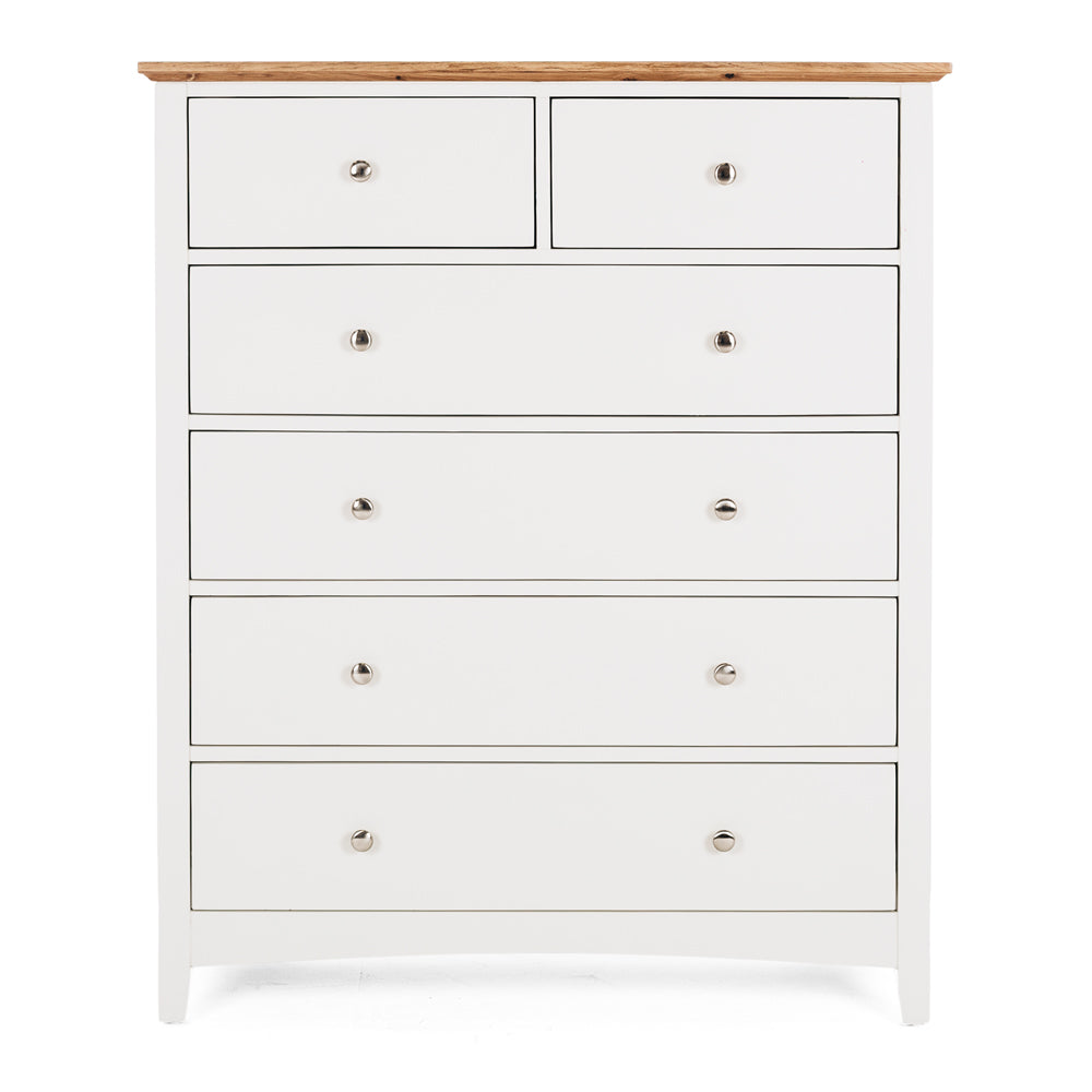 JESSICA OAK TOP 6 DRAWER CHEST