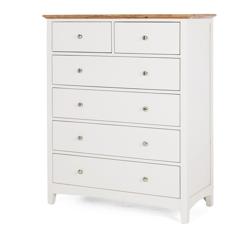 JESSICA OAK TOP 6 DRAWER CHEST