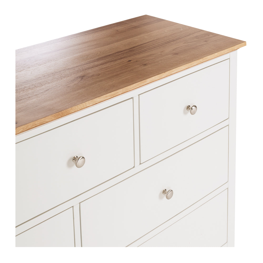 JESSICA OAK TOP 7 DRAWER LOWBOY