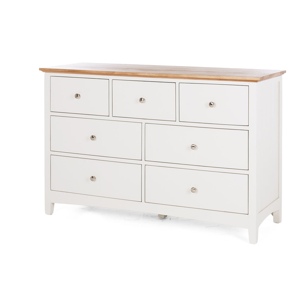 JESSICA OAK TOP 7 DRAWER LOWBOY