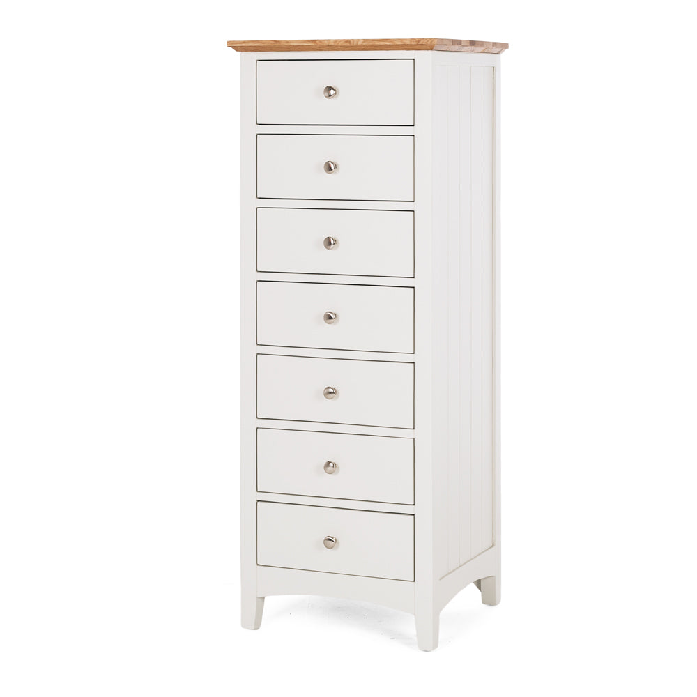 JESSICA OAK TOP 7 DRAWER TOWER