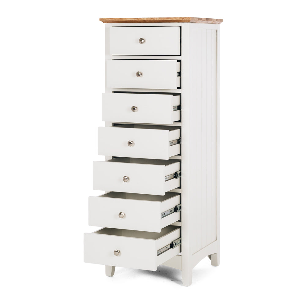 JESSICA OAK TOP 7 DRAWER TOWER