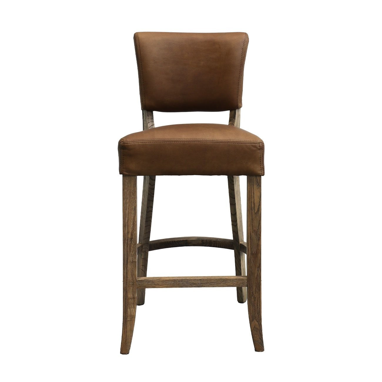 Crane Leather Bar Stool | Brown
