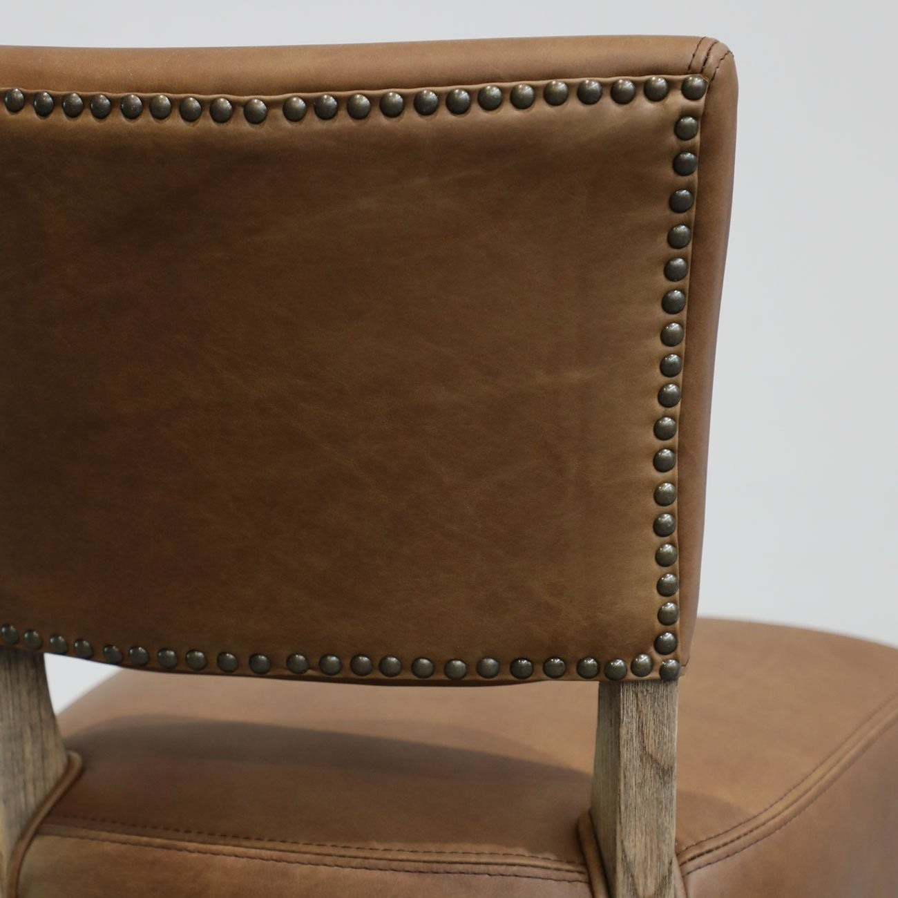 Crane Leather Bar Stool | Brown