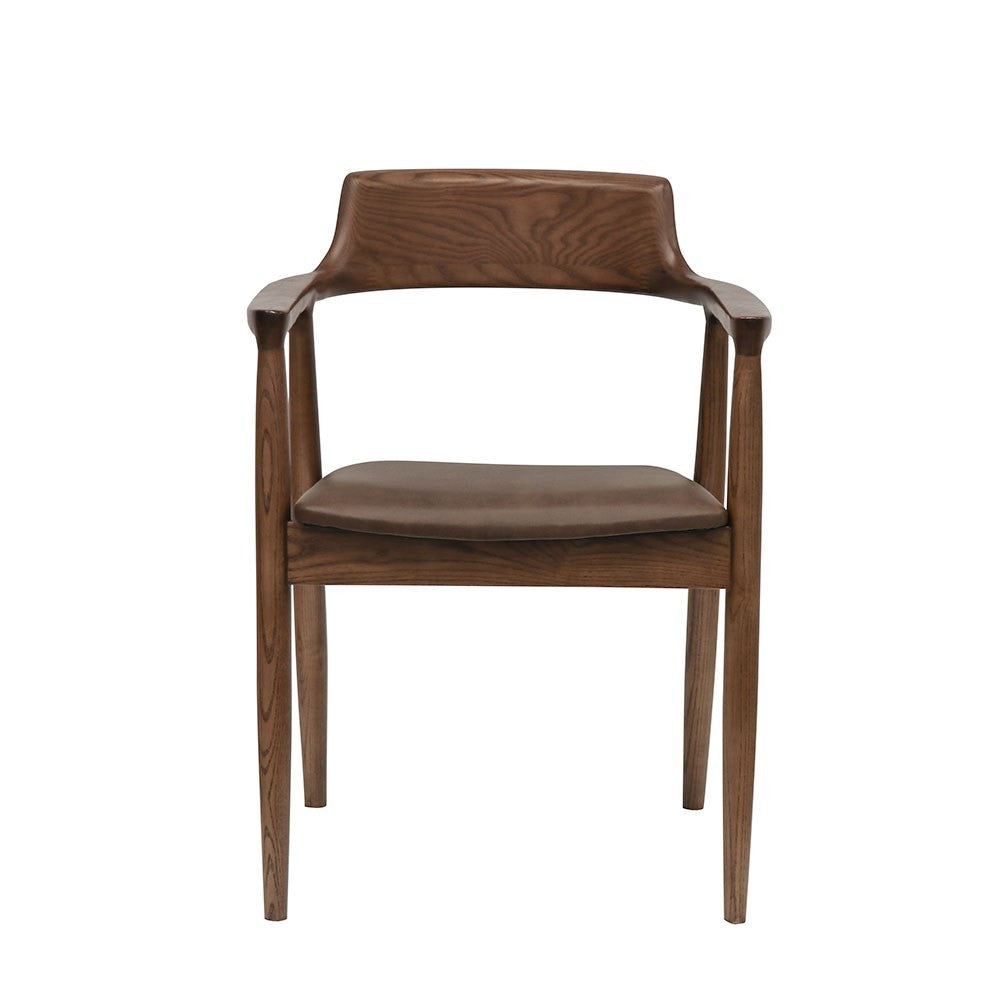EALING DINING CHAIR | BROWN FRAME/BROWN LEATHER