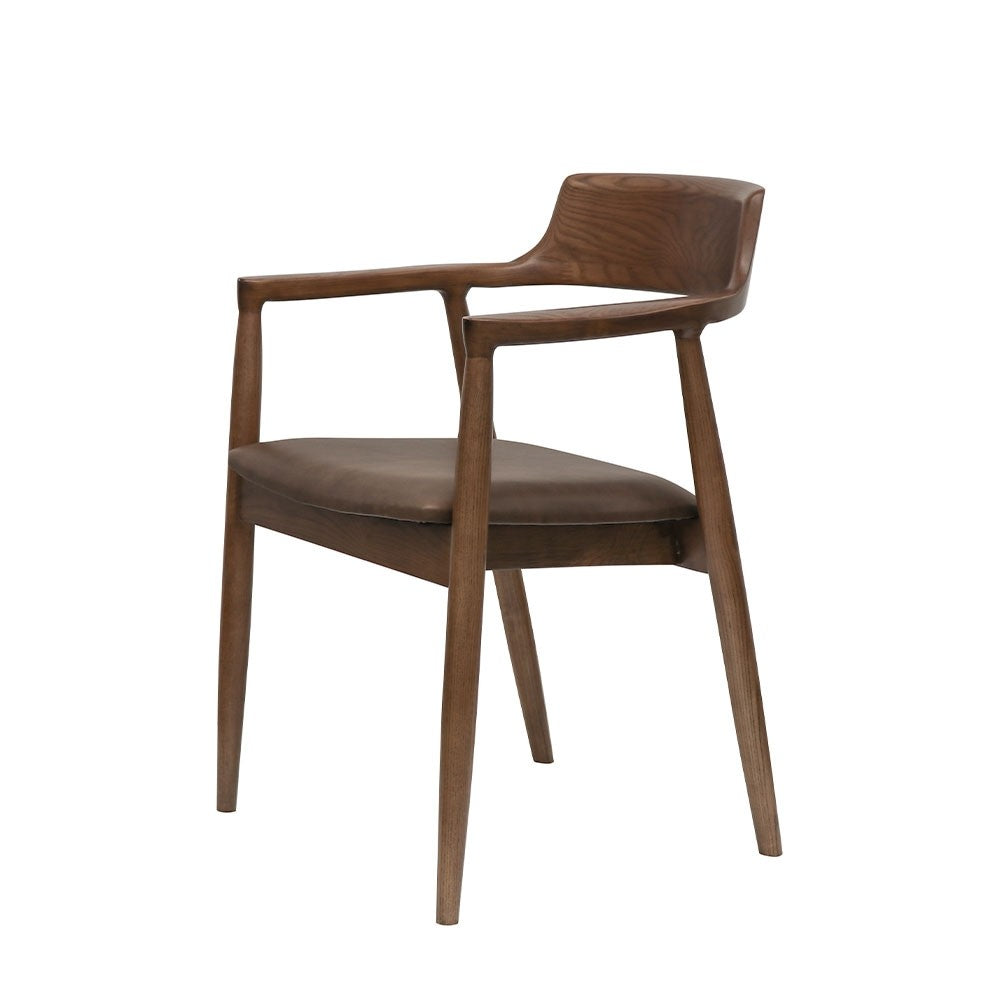 EALING DINING CHAIR | BROWN FRAME/BROWN LEATHER