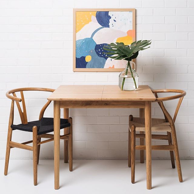 WISHBONE SOLID OAK CHAIR | NATURAL- BLACK ROPE SEAT