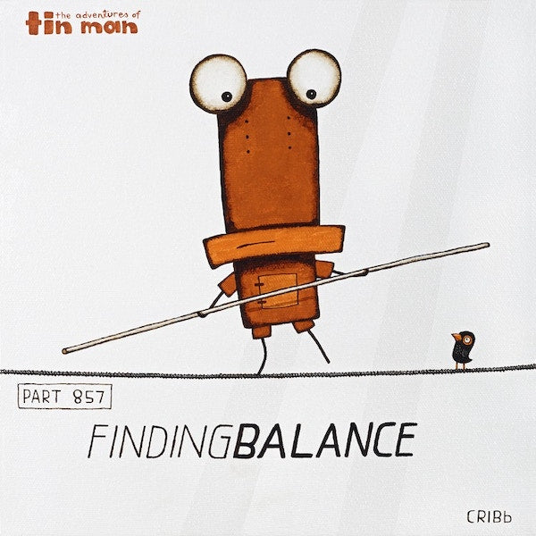 TIN MAN 'FINDING BALANCE' | BOX FRAMED READY TO HANG | NZ MADE