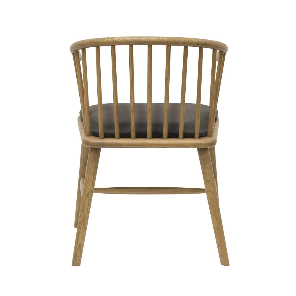 ANKARA DINING CHAIRS | AGED BLACK LEATHER SEAT