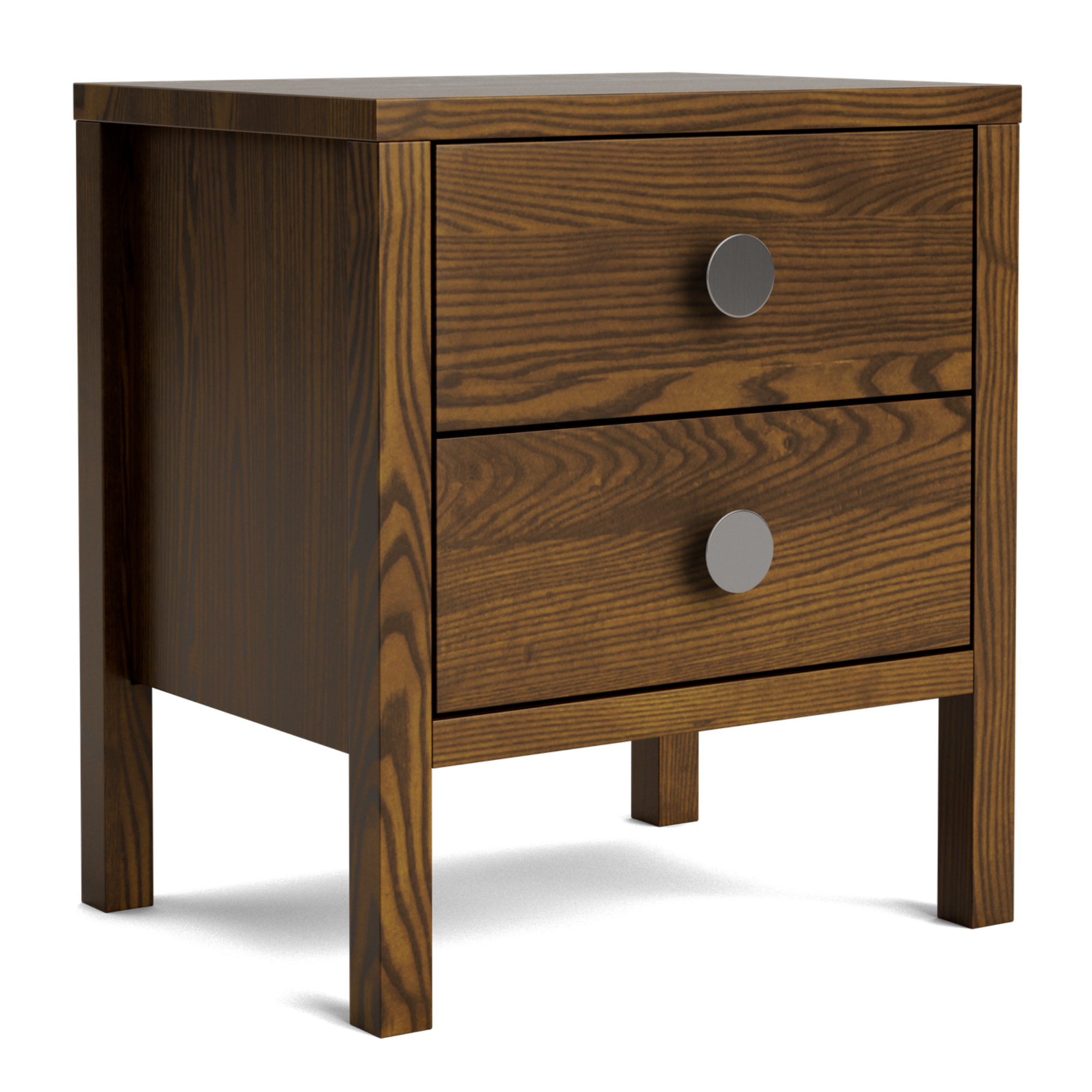 Andes Ash 2 Drawer Bedside Cabinet | NZ Made