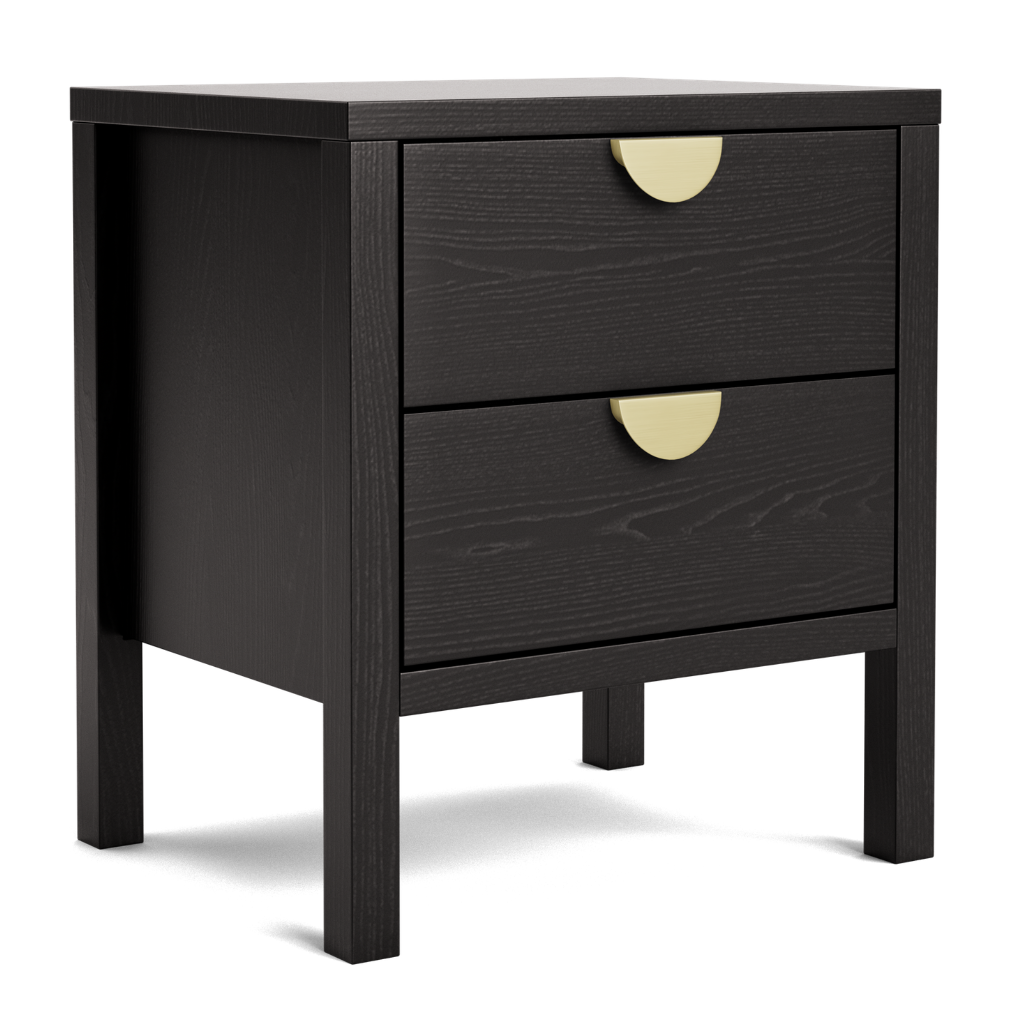 Andes Ash 2 Drawer Bedside Cabinet | NZ Made