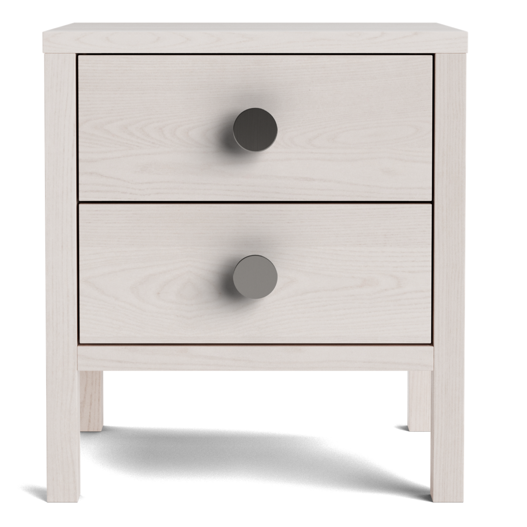 Andes Ash 2 Drawer Bedside Cabinet | NZ Made