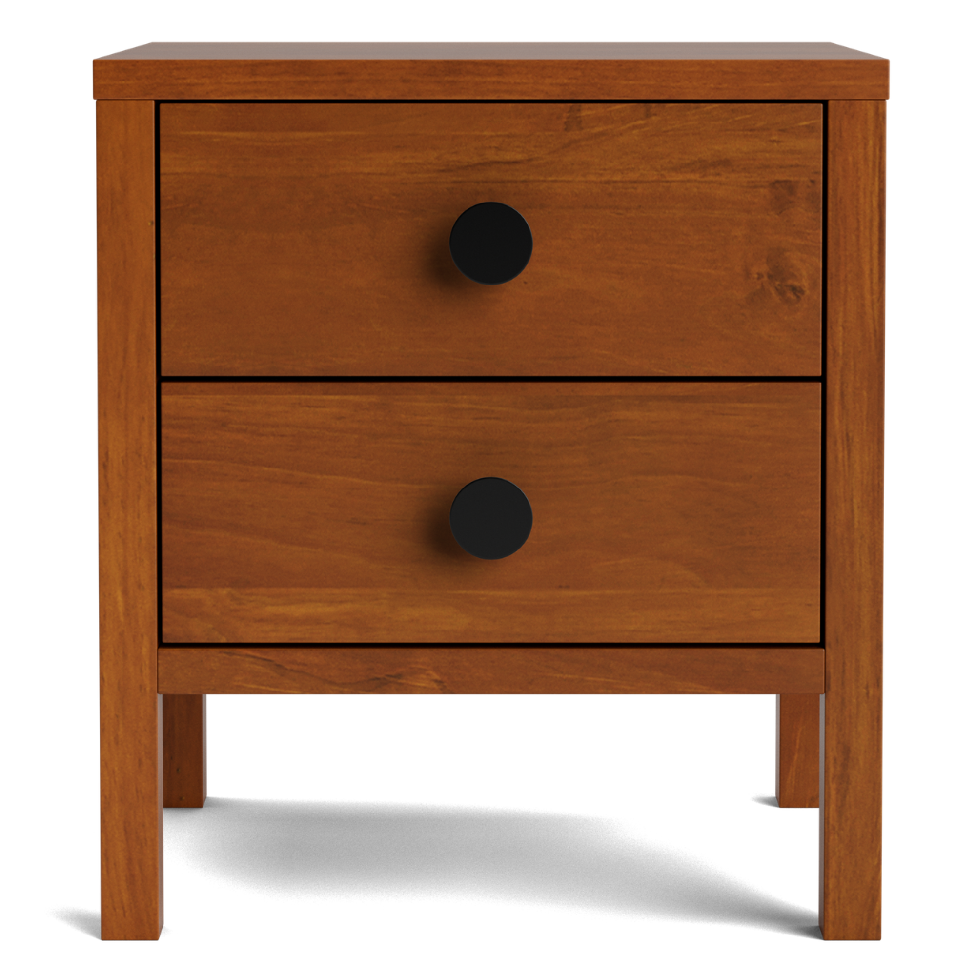 Andes Pine 2 Drawer Bedside Cabinet | NZ Made