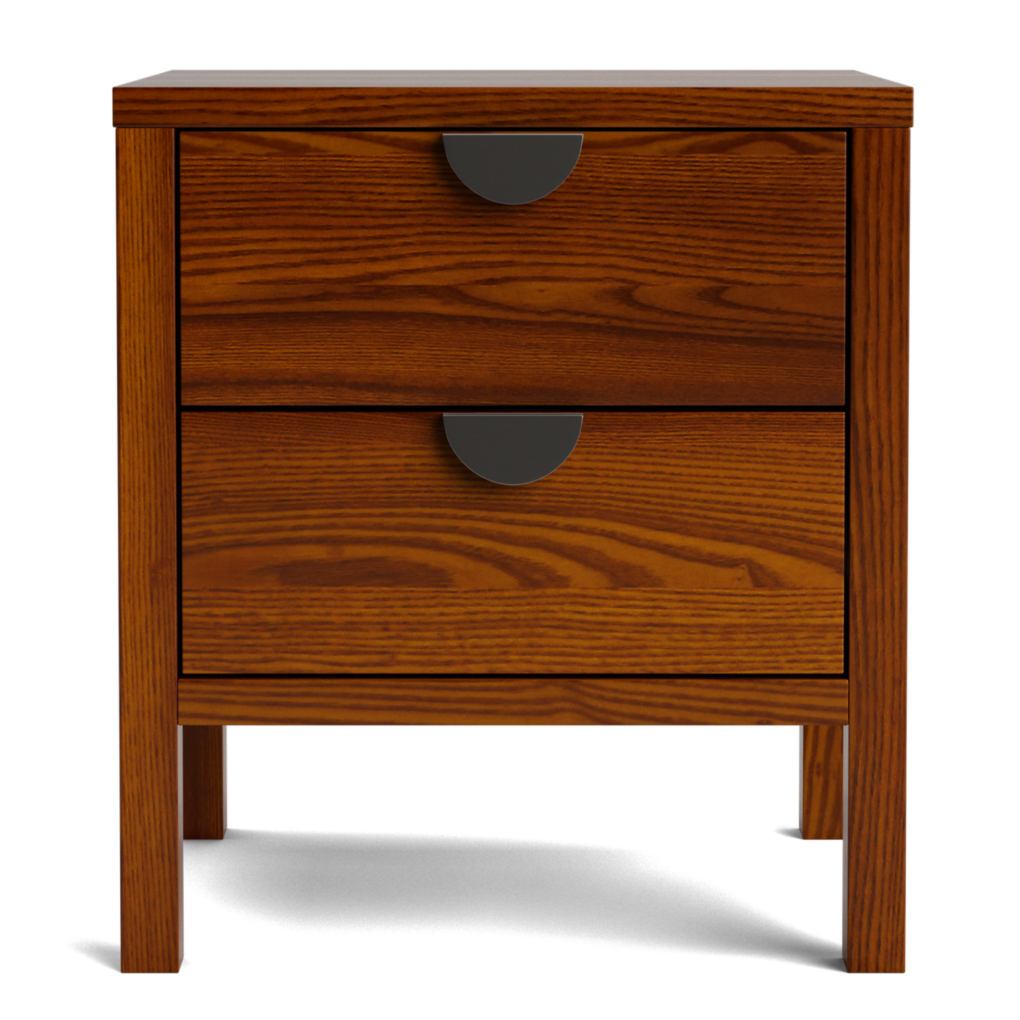 Andes Ash 2 Drawer Bedside Cabinet | NZ Made