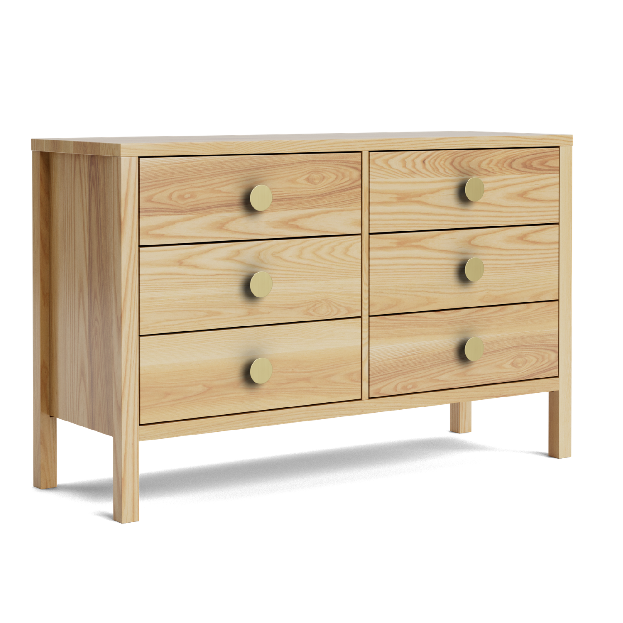Andes Ash 6 Drawer Lowboy | NZ Made