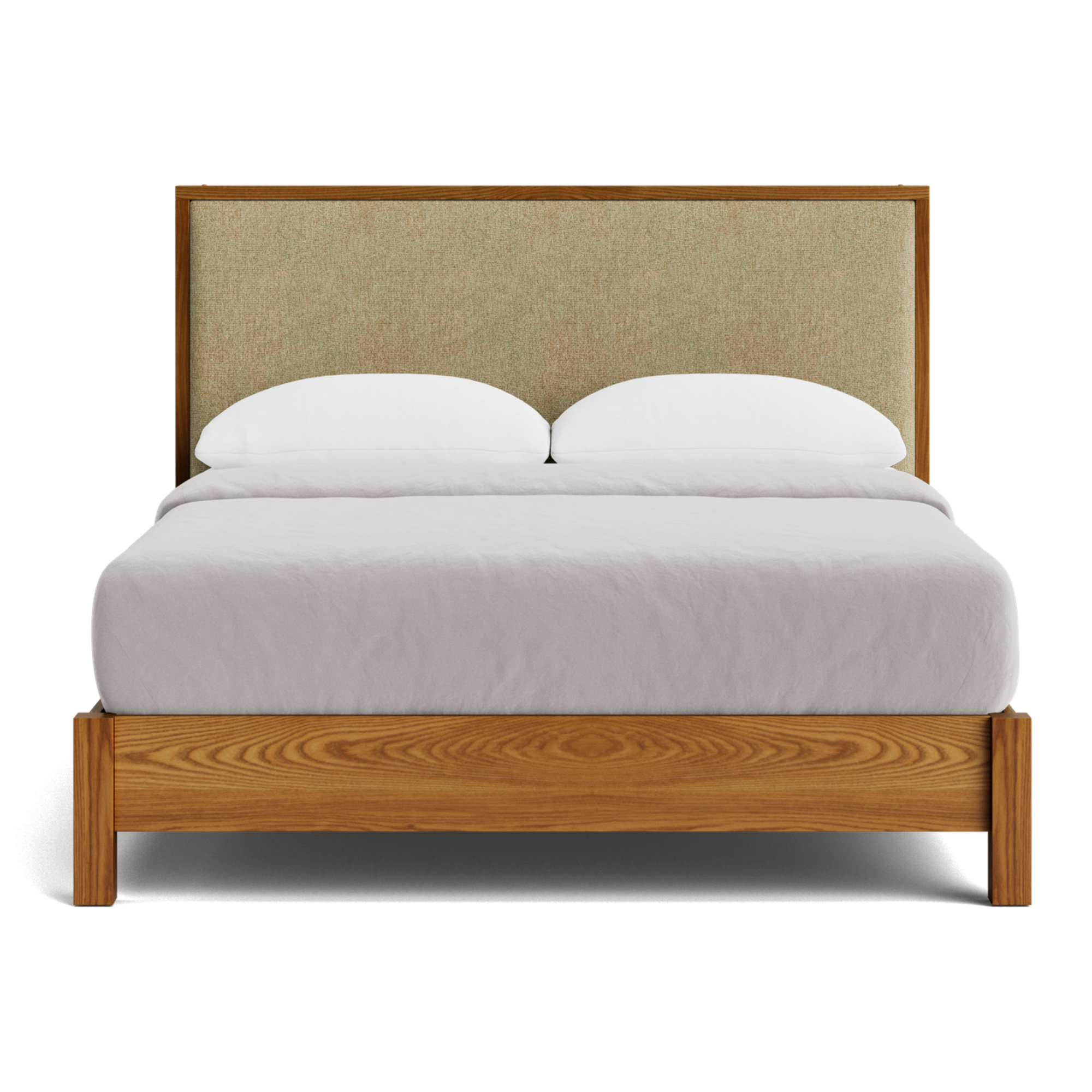 ANDES LOW-FOOT SLAT BED WITH UPHOLSTERED HEADBOARD | NZ MADE