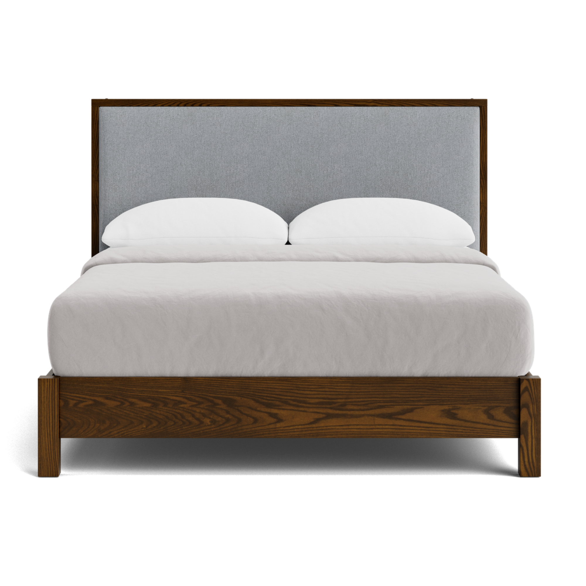 ANDES LOW-FOOT SLAT BED WITH UPHOLSTERED HEADBOARD | NZ MADE