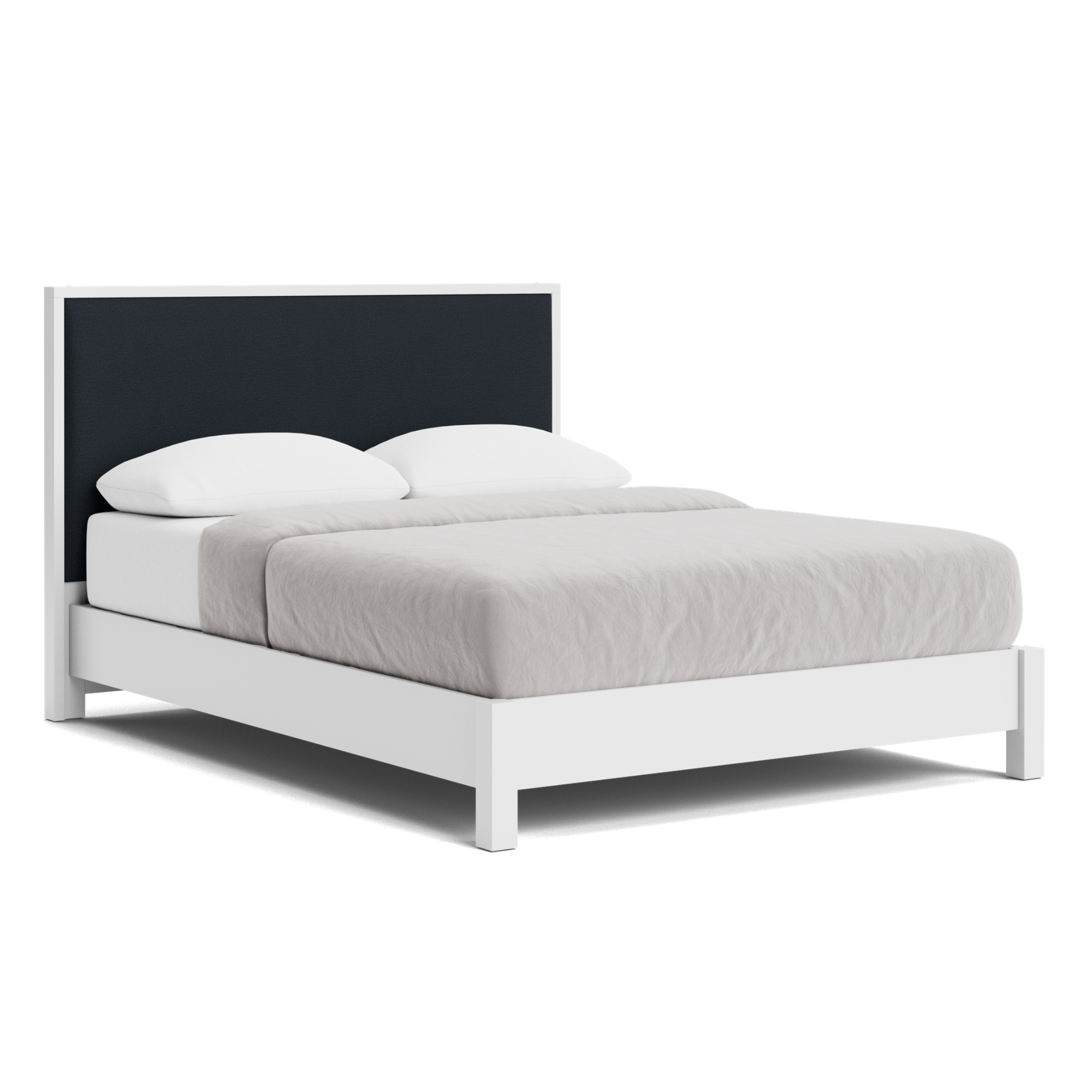 Andes Pine Low-Foot Slat Bed - Upholstered Headboard | NZ Made