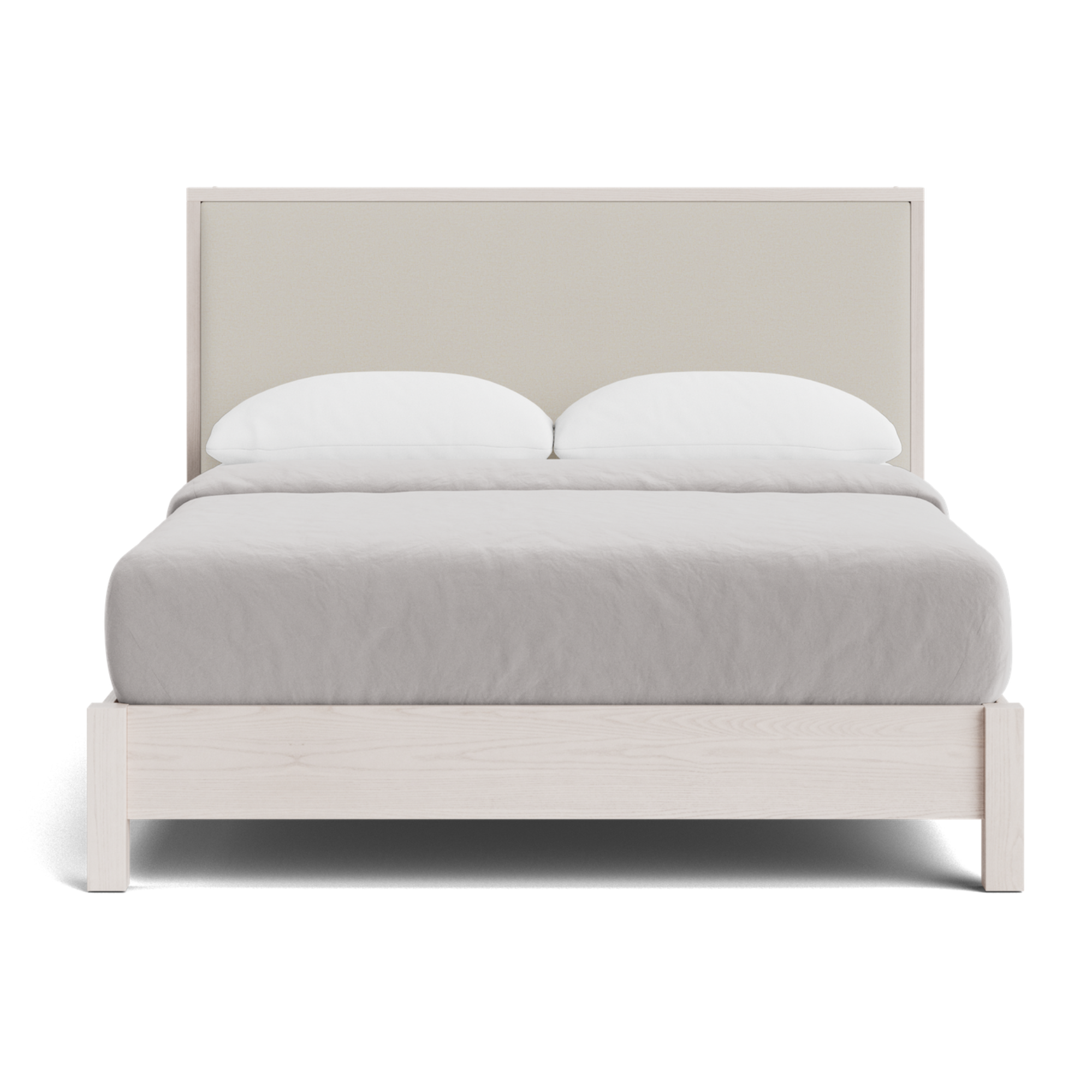 Andes Pine Low-Foot Slat Bed - Upholstered Headboard | NZ Made