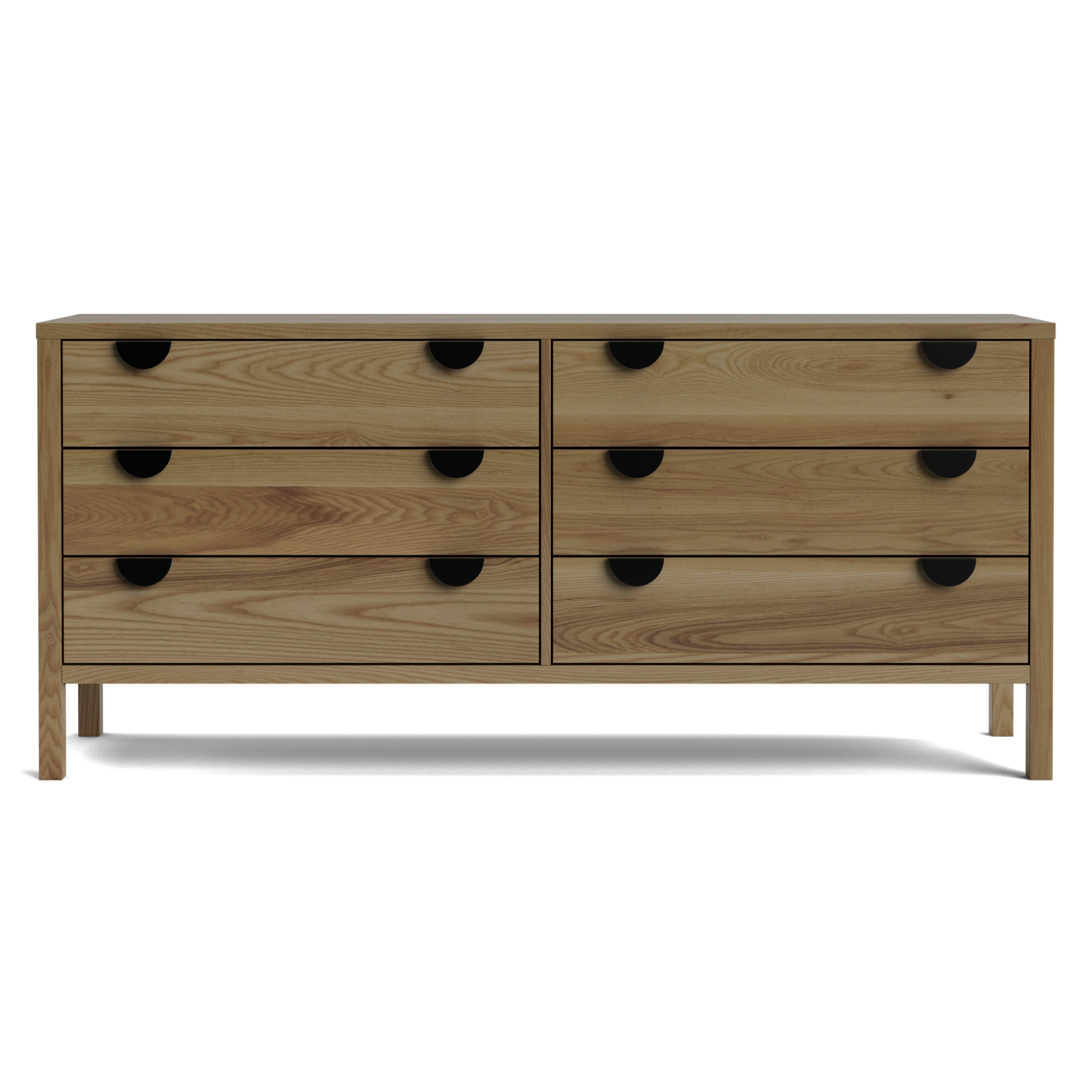 Andes Ash 6 Drawer Wide Lowboy | NZ Made