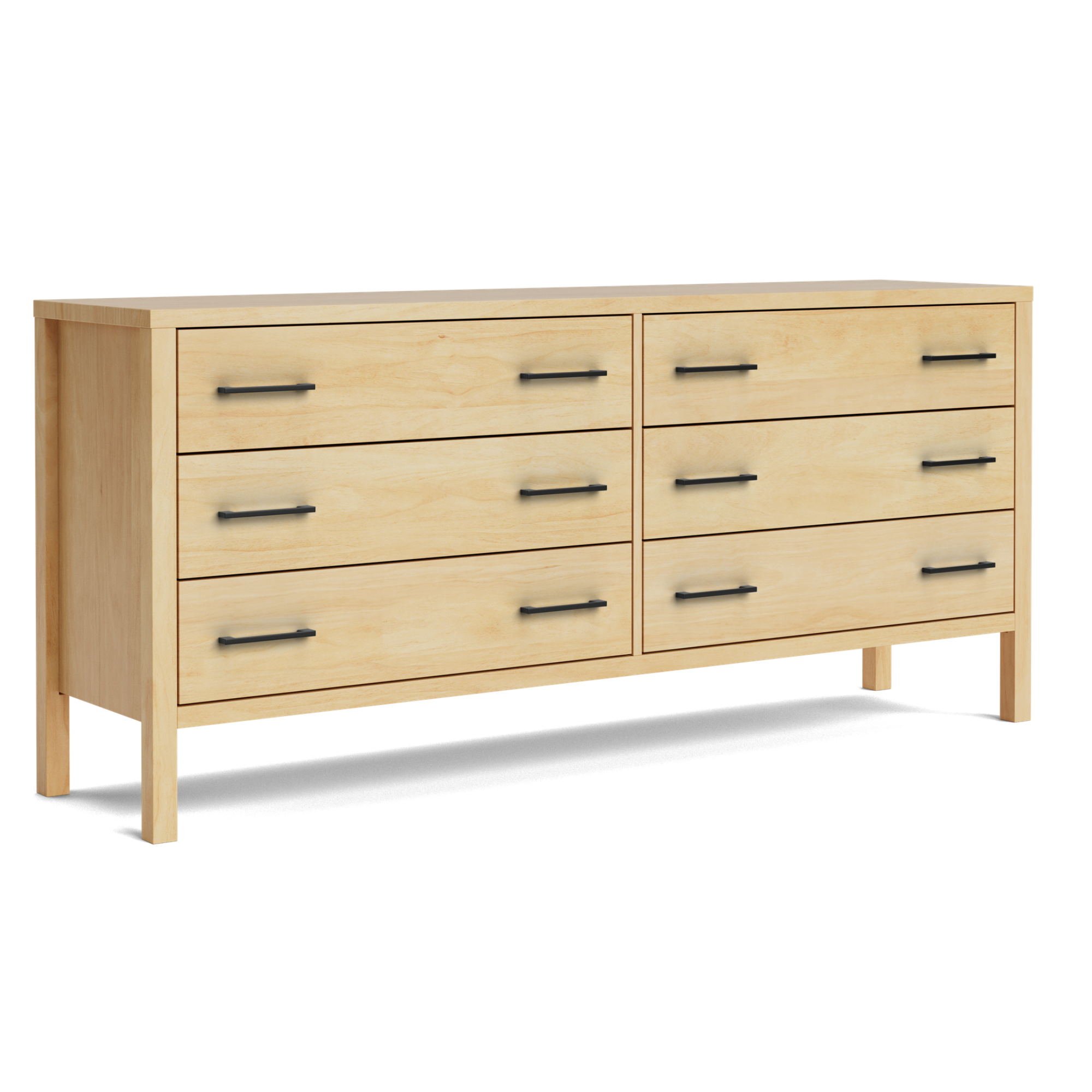 Andes Pine 6 Drawer Wide Lowboy | NZ Made