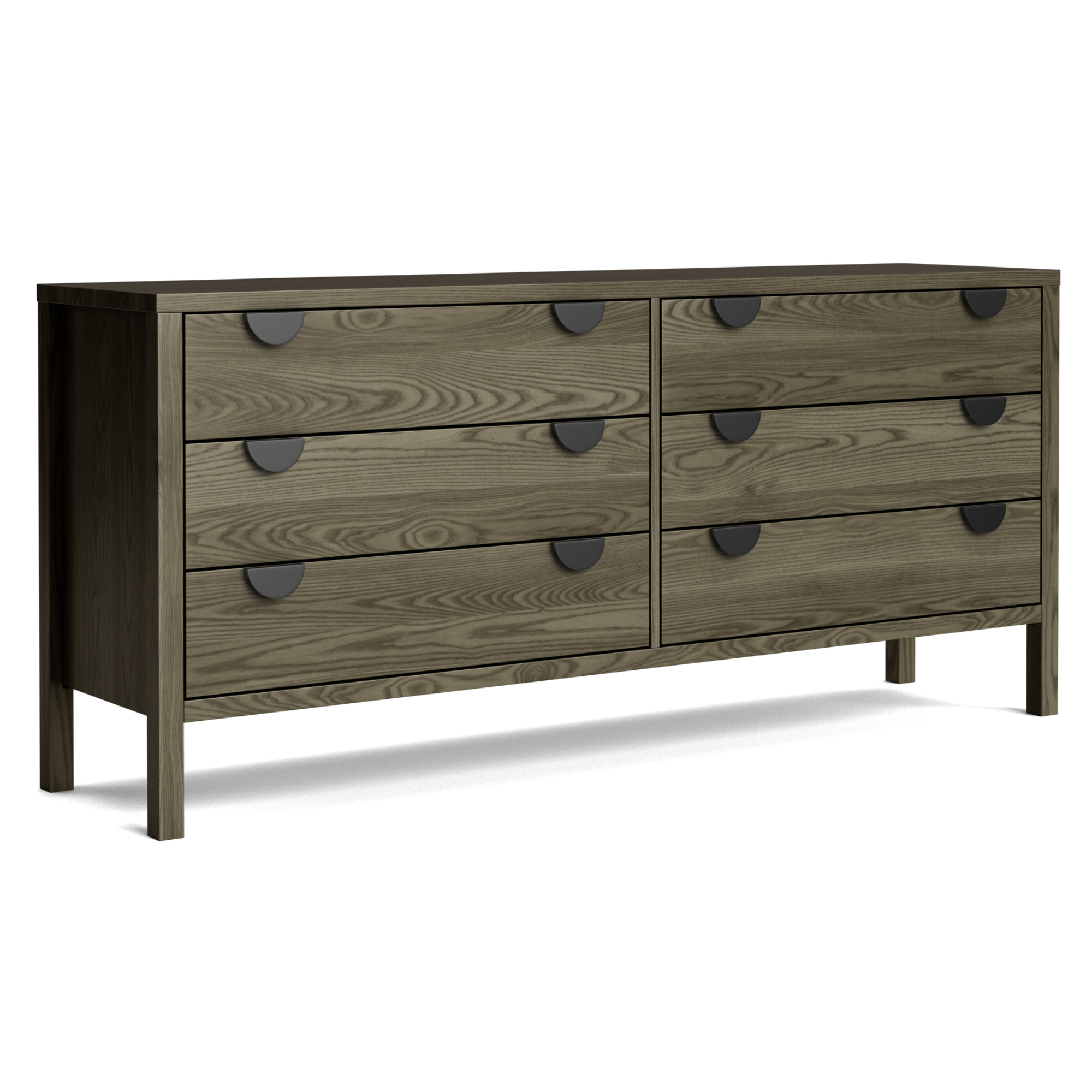 Andes Ash 6 Drawer Wide Lowboy | NZ Made