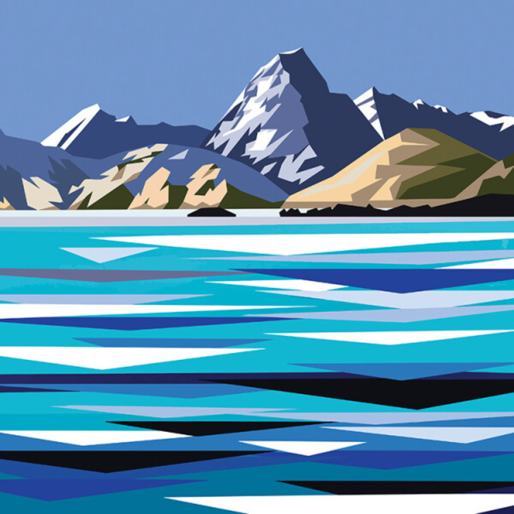 AORAKI | CANVAS STRETCHED READY TO HANG | IRA MITCHELL | NZ MADE