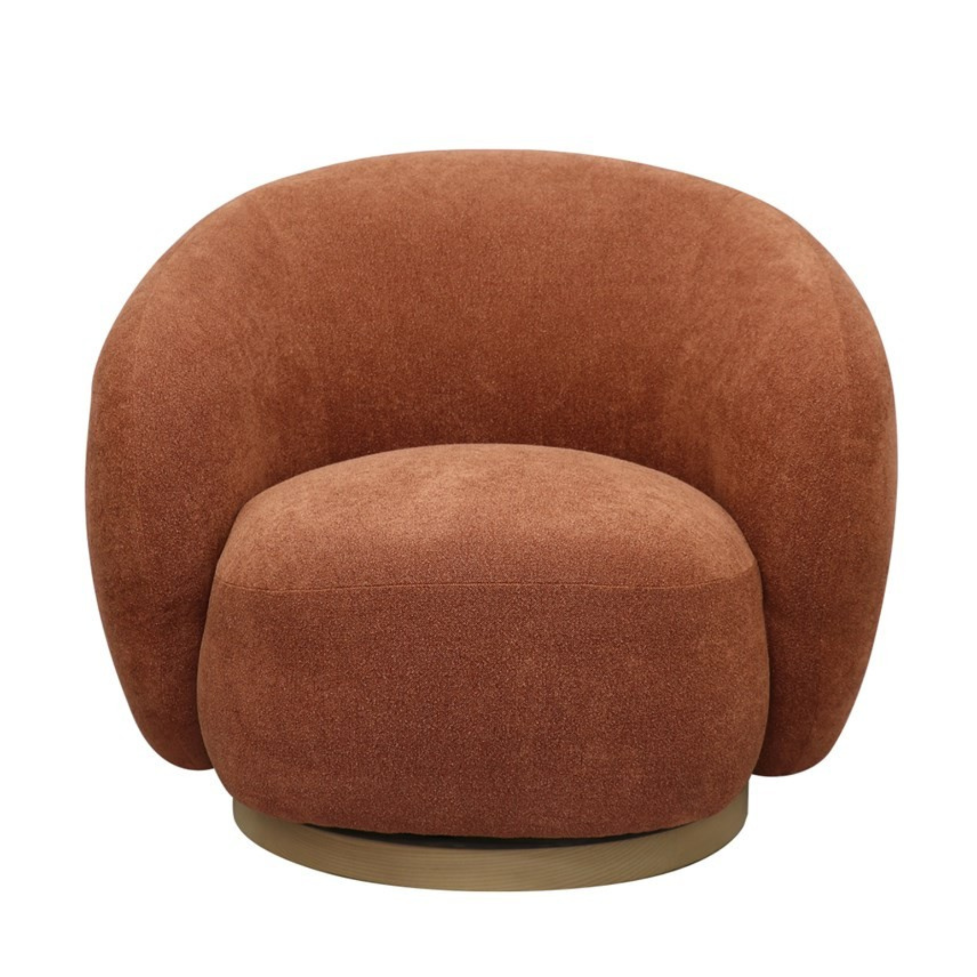 ARAN SWIVEL CHAIR | RUST