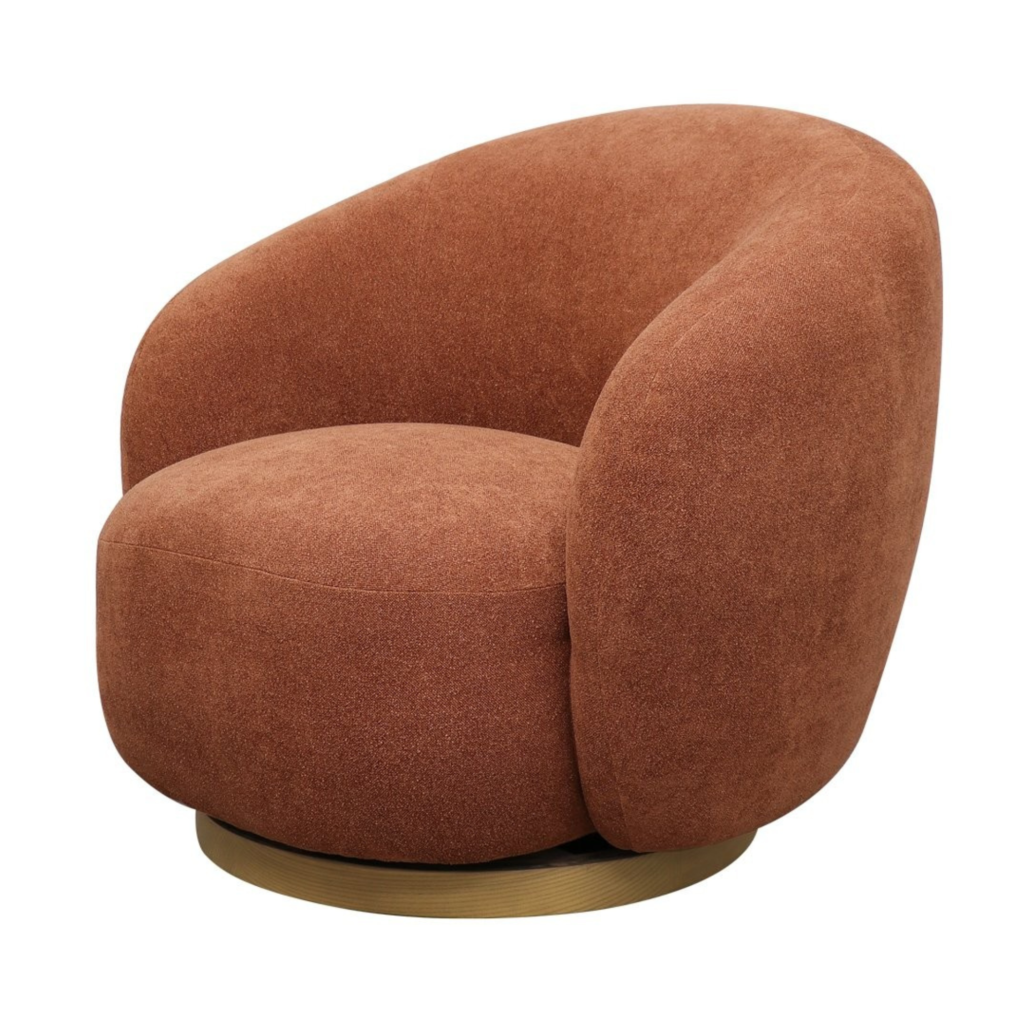 ARAN SWIVEL CHAIR | RUST