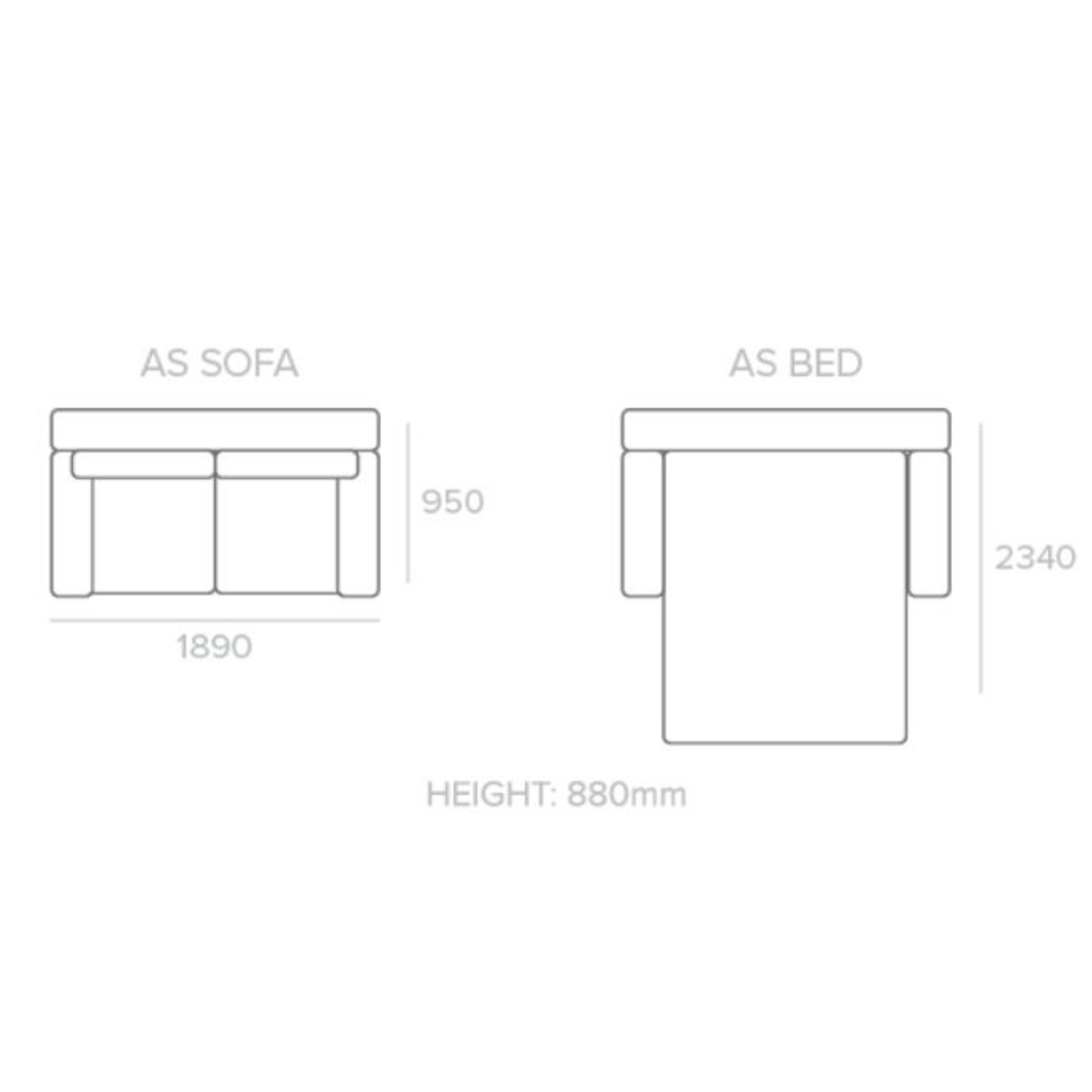 ATHENA SOFABED | GRANITE
