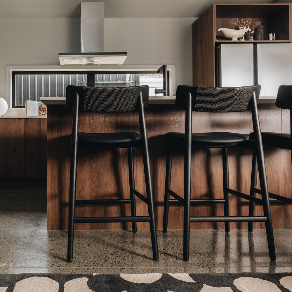 NILES BAR CHAIR | BLACK OAK