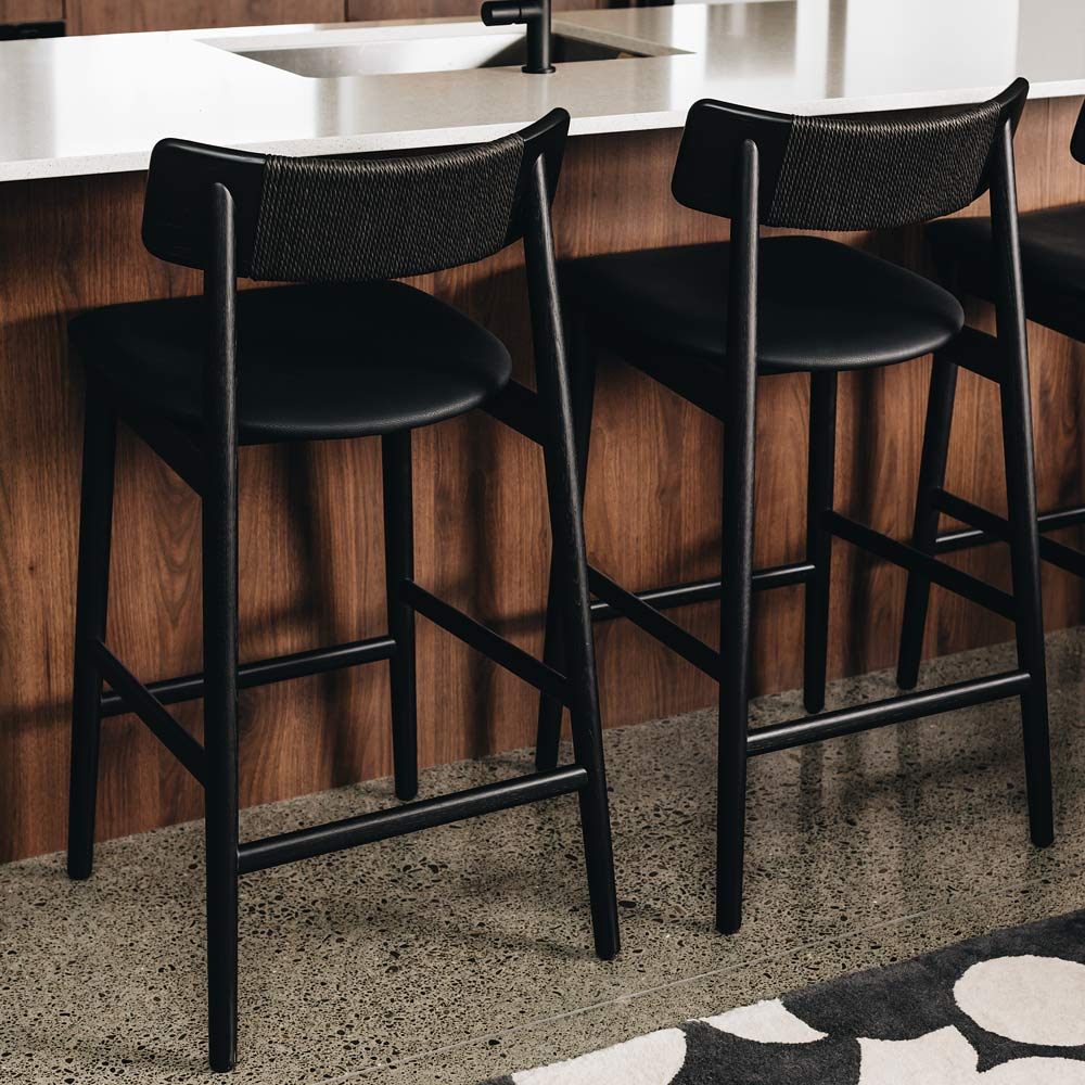 NILES BAR CHAIR | BLACK OAK