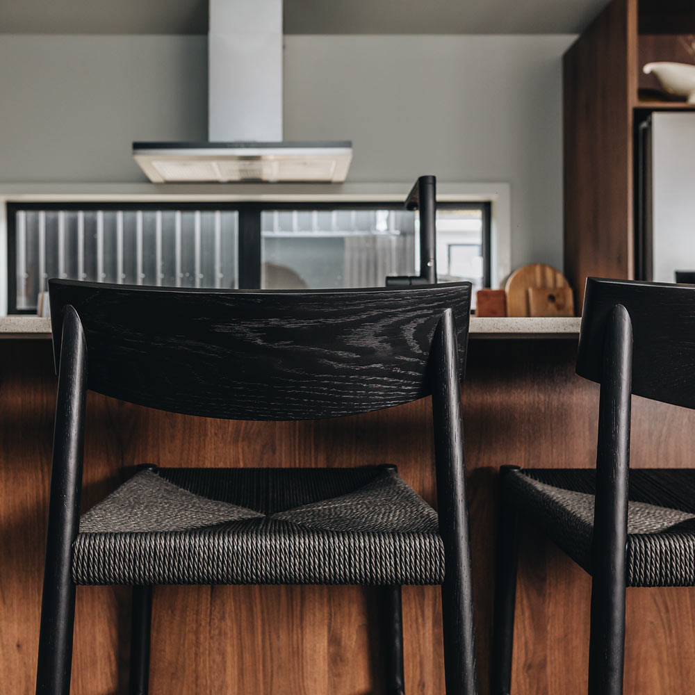 INGRID HIGH-BACK BAR CHAIR | BLACK OAK