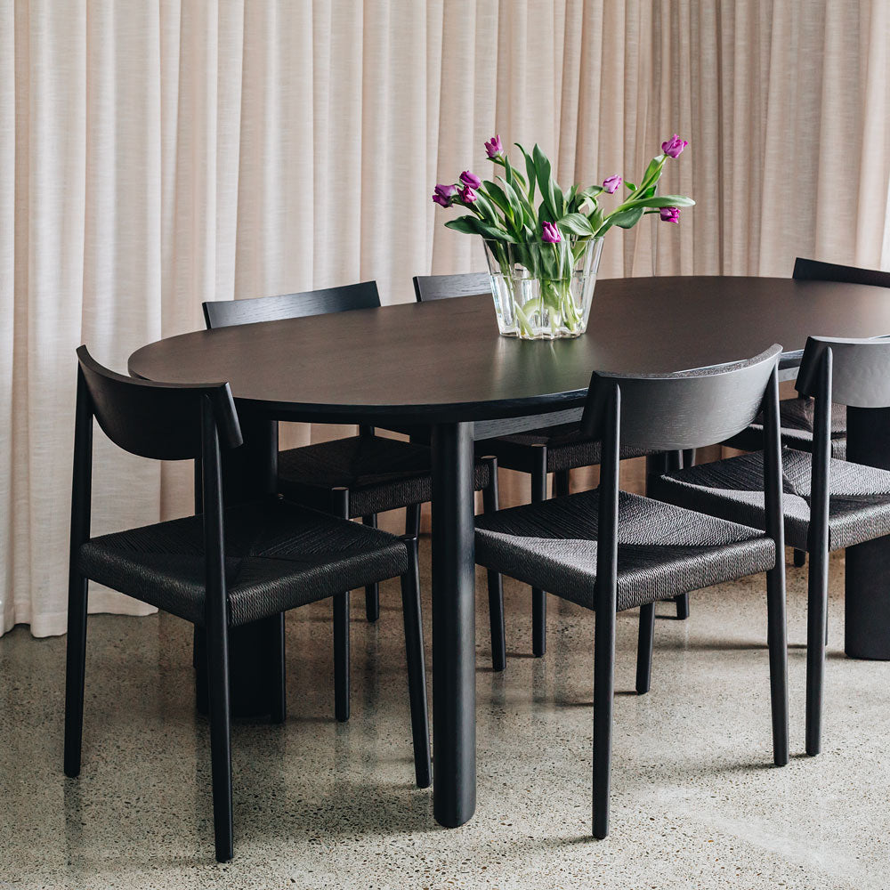 KONTUR OAK 200 DINING TABLE | BLACK