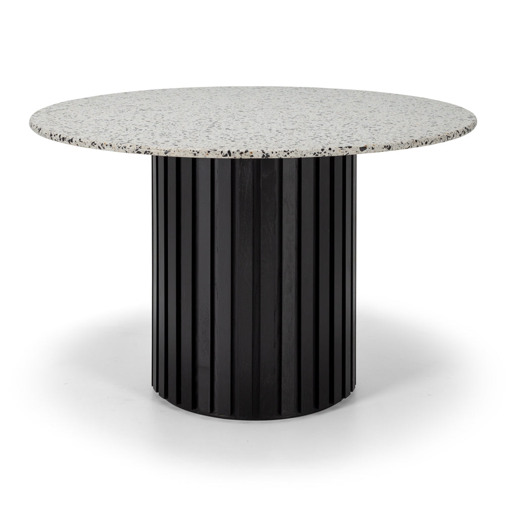 VENETIAN 120 ROUND DINING TABLE | BLACK OR NATURAL BASE