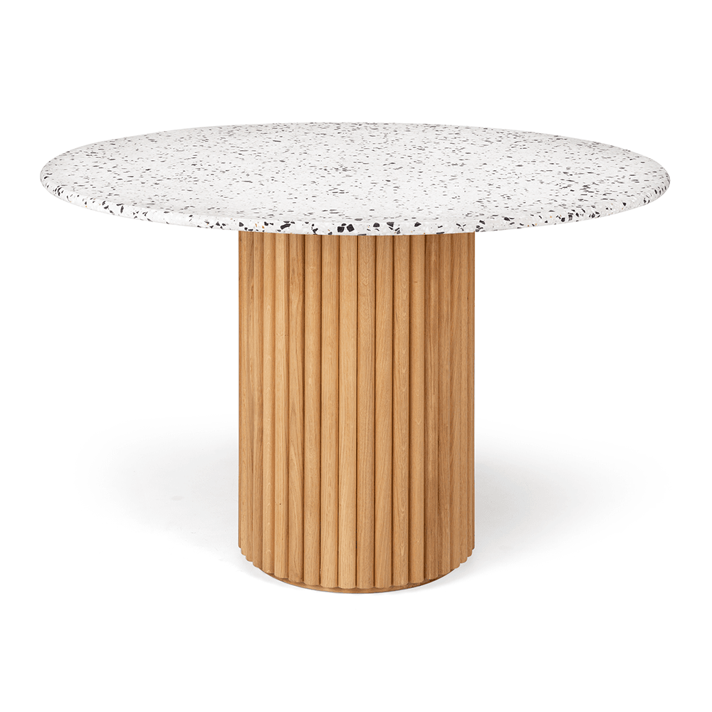 VENETIAN 120 ROUND DINING TABLE | BLACK OR NATURAL BASE