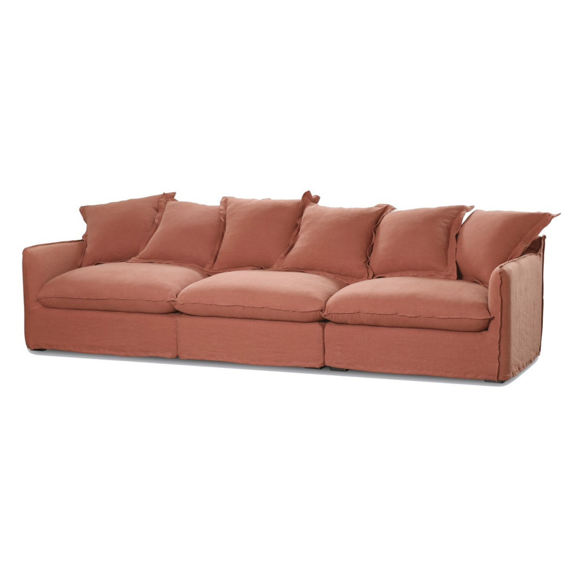 BRUGES MODULAR 3 SEATER SOFA | RUST