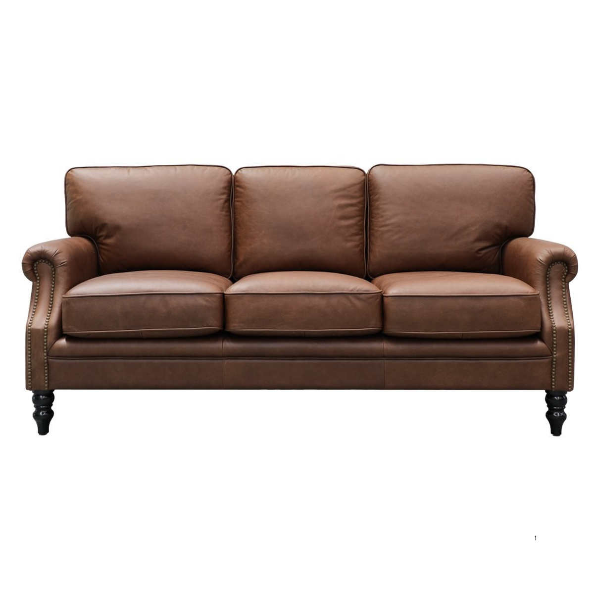 Brunton 3 Seater Sofa | Nutmeg Leather