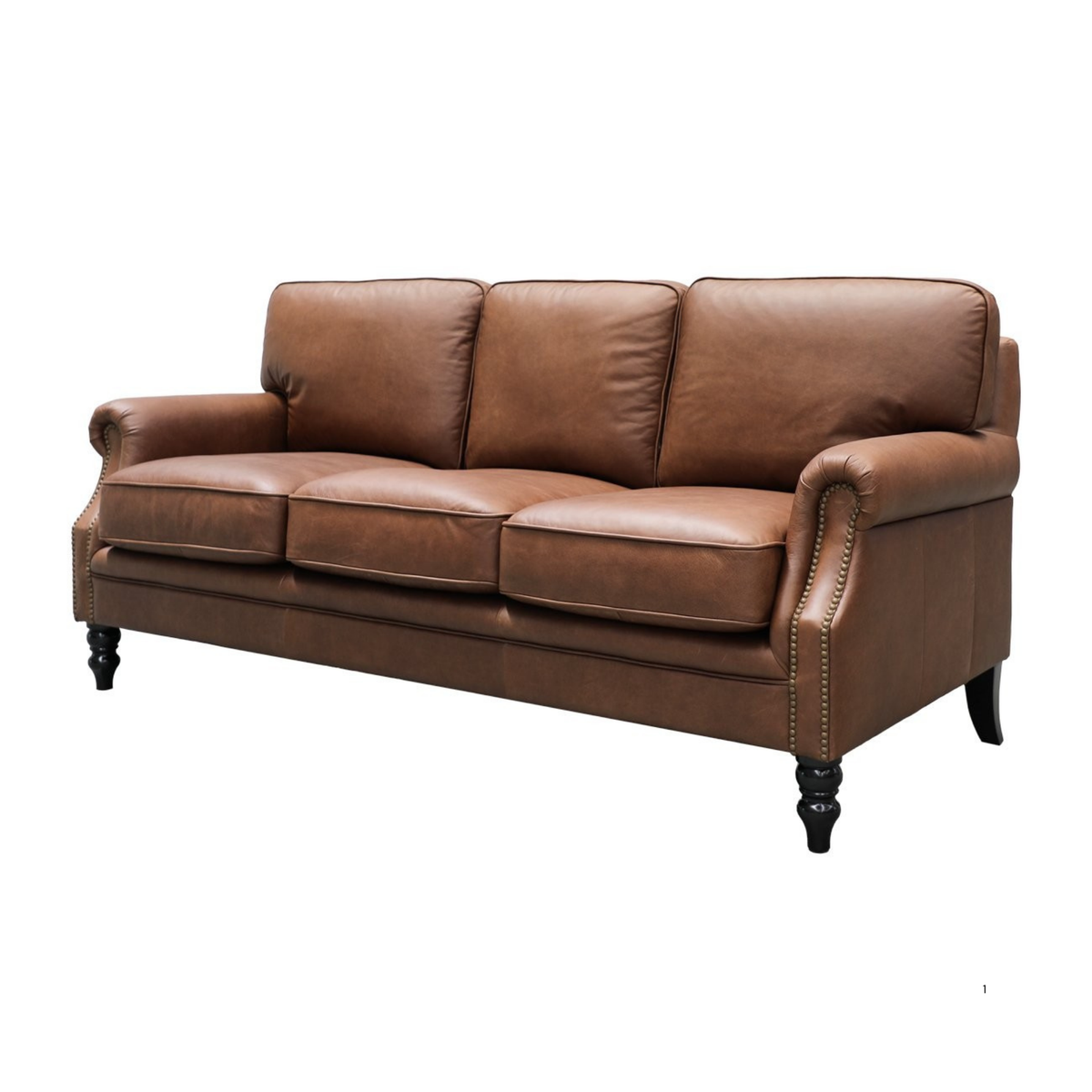 Brunton 3 Seater Sofa | Nutmeg Leather