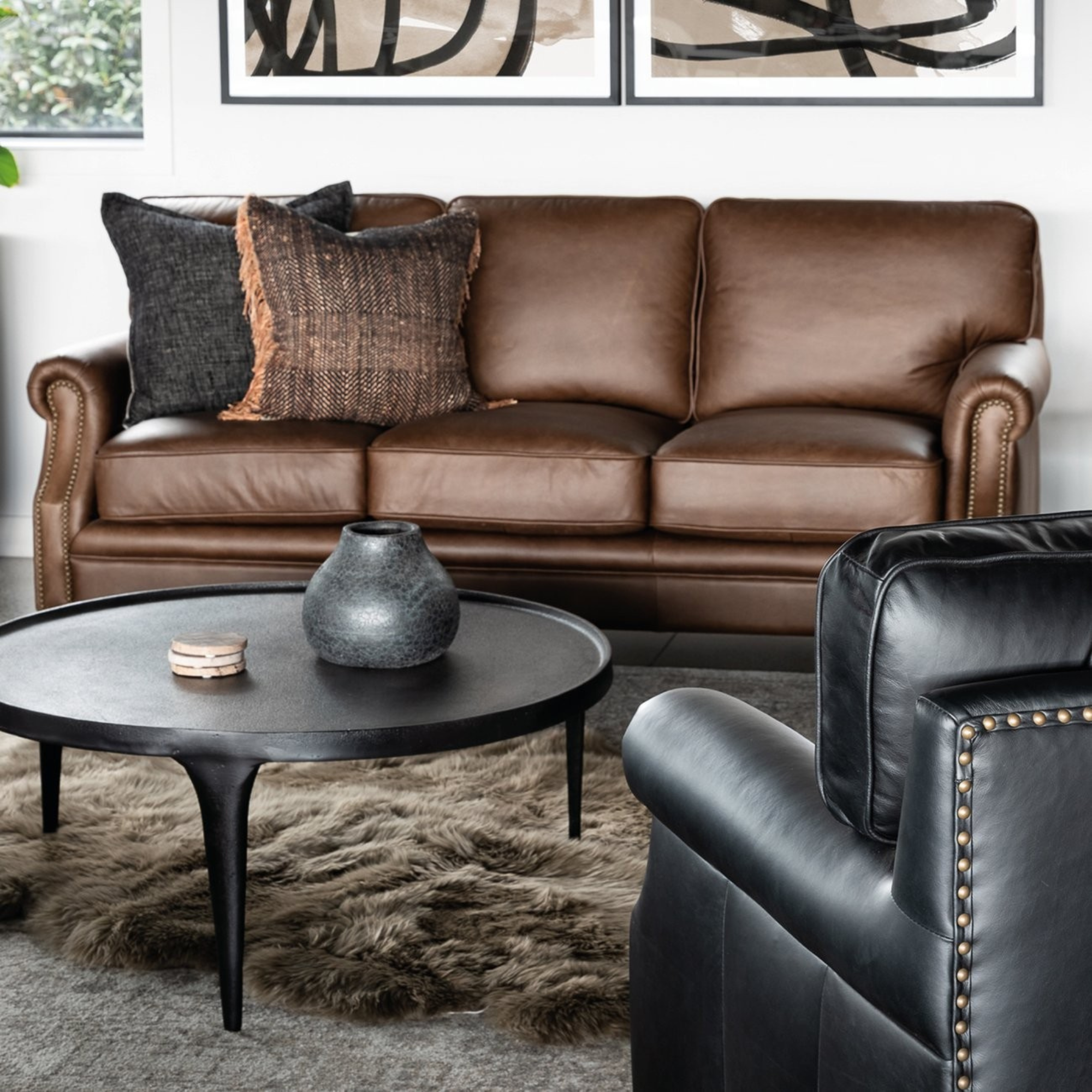 BRUNTON 3 SEATER SOFA | NUTMEG