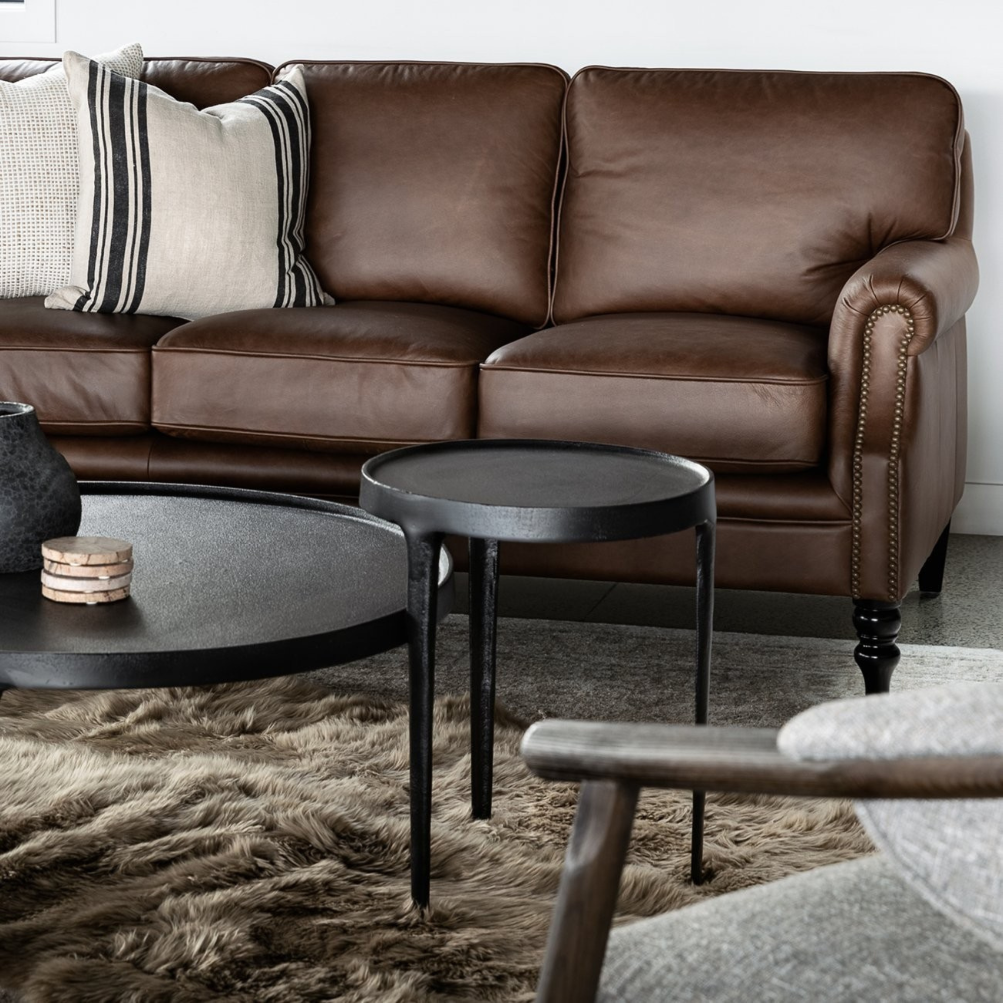 BRUNTON 3 SEATER SOFA | NUTMEG