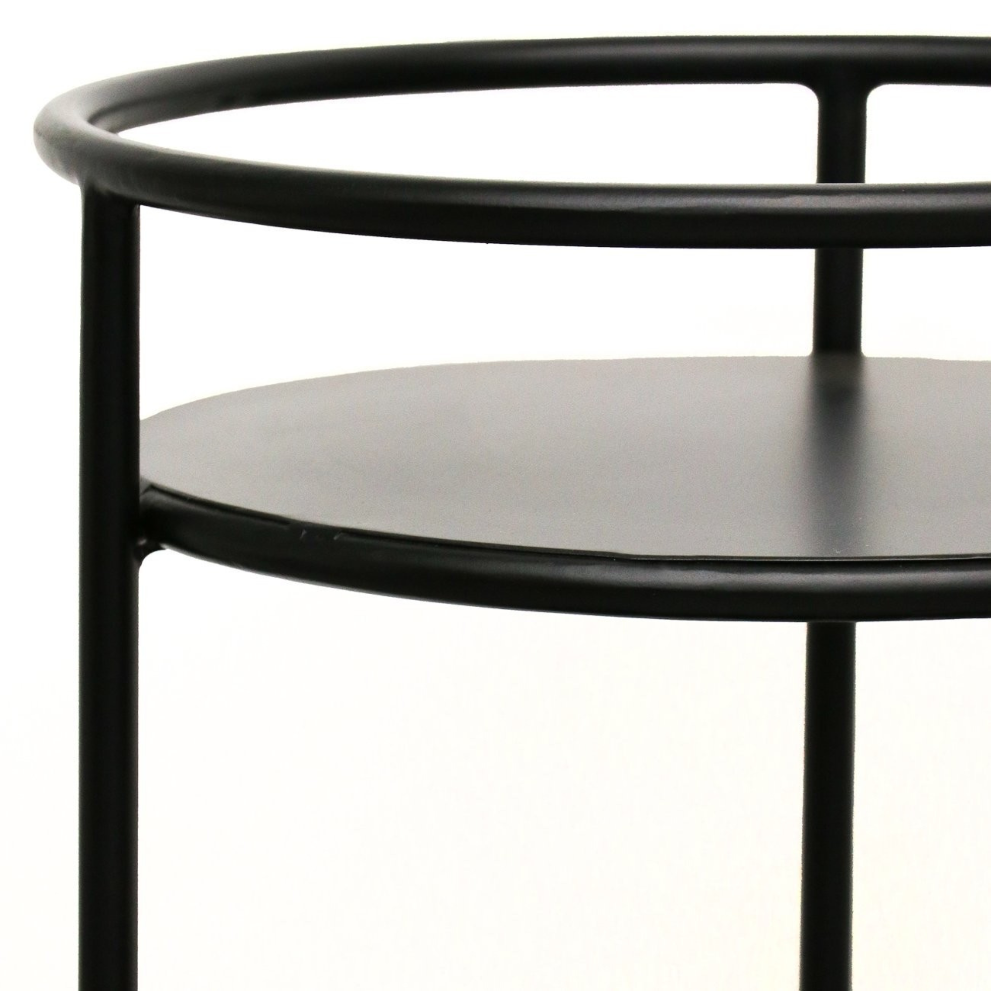 CARSON ROUND SIDE TABLE - 2 TIER