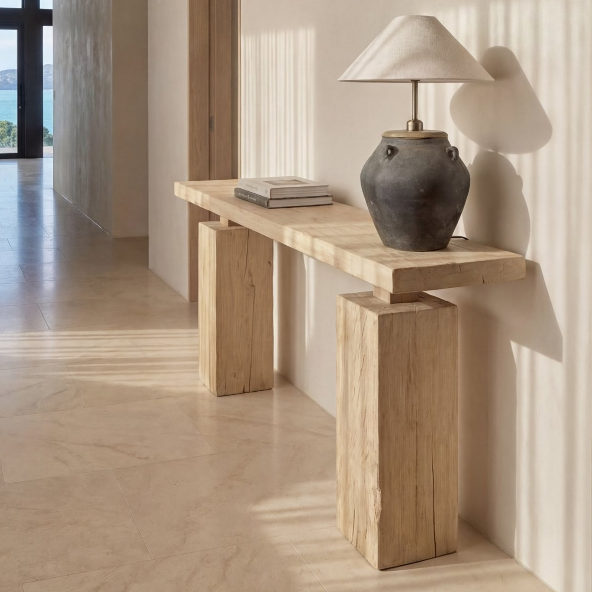 Casa Square Leg Console | Natural