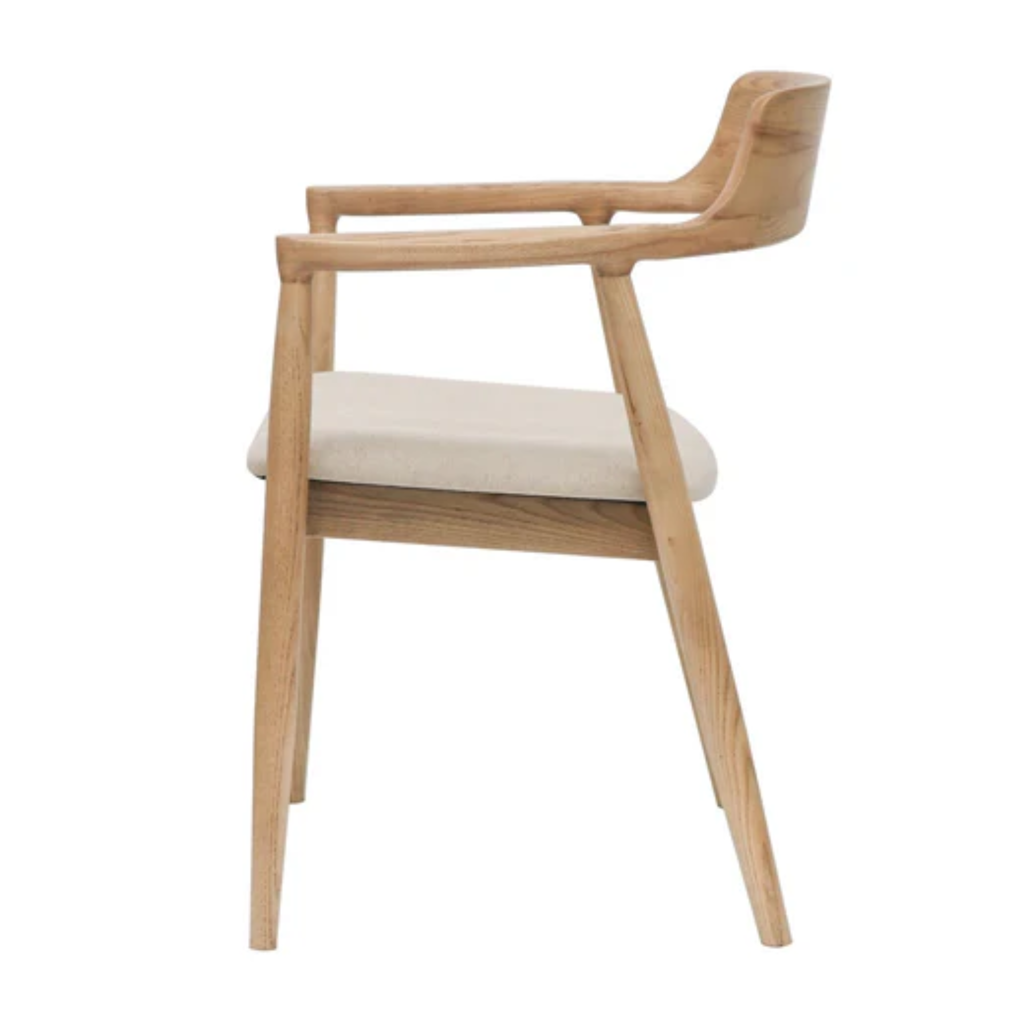Ealing Dining Chair | Natural Frame - Linen Seat