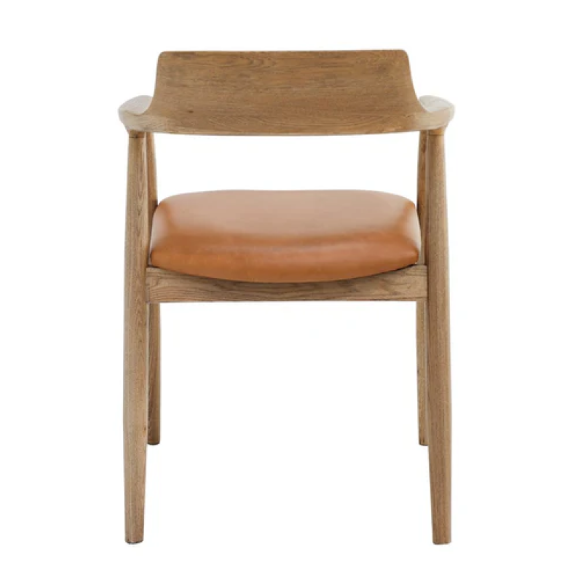 Ealing Dining Chair | Natural Frame - Tan Leather