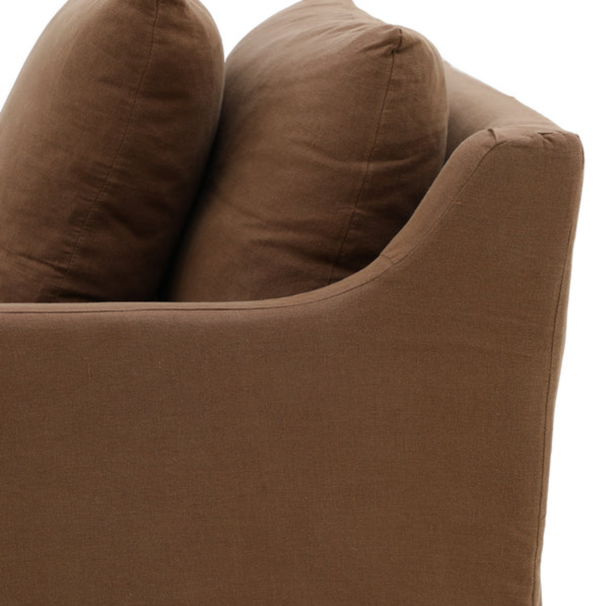Eden 3 Seater Slipcover Sofa | Mocha