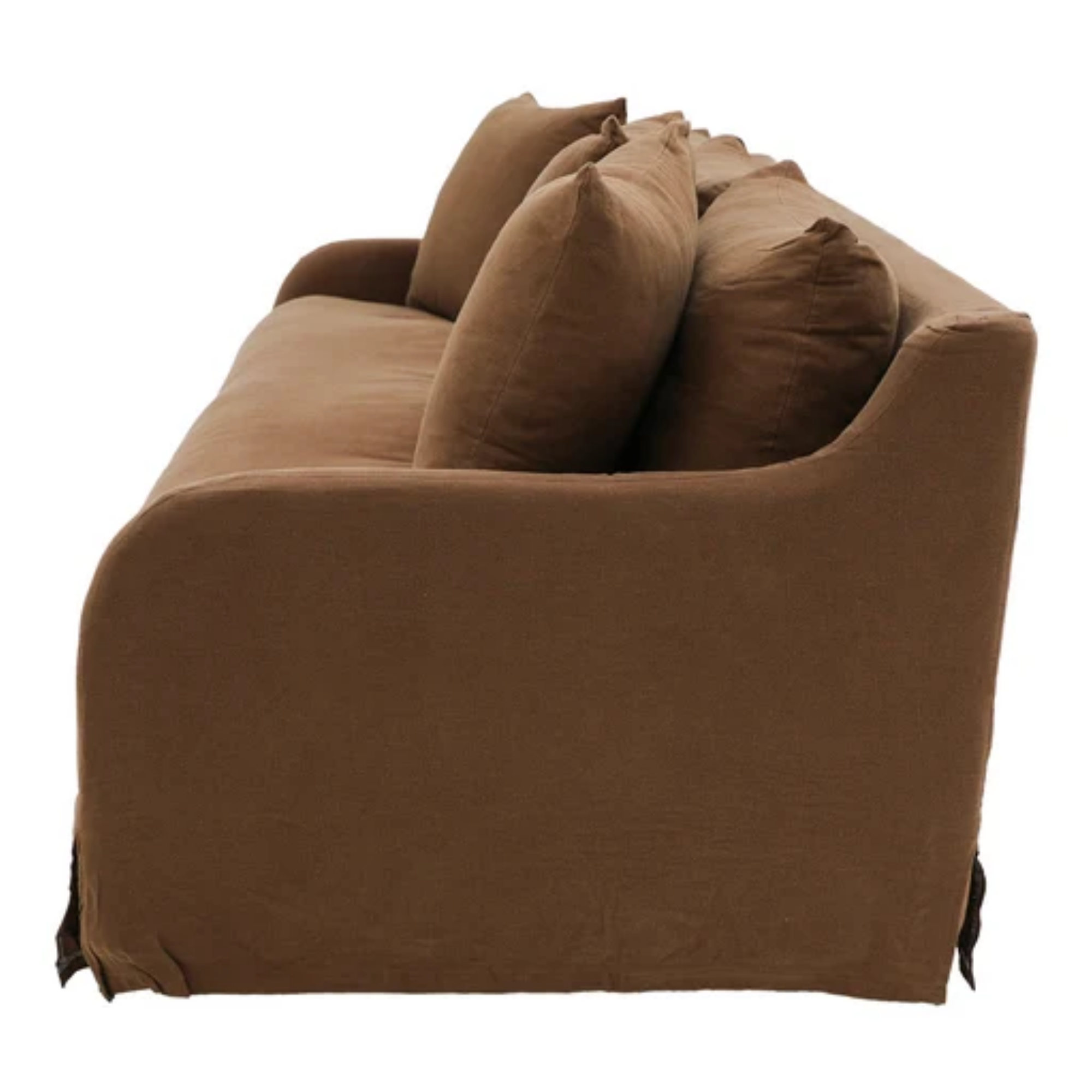 Eden 3 Seater Slipcover Sofa | Mocha
