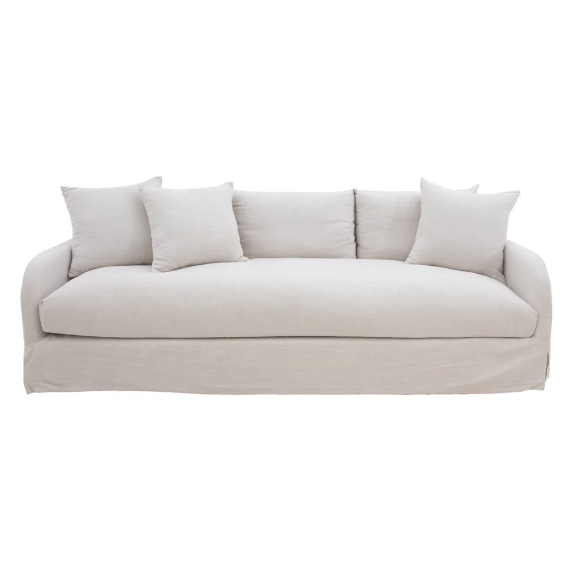 Eden 3 Seater Slipcover Sofa | Pearl Oat
