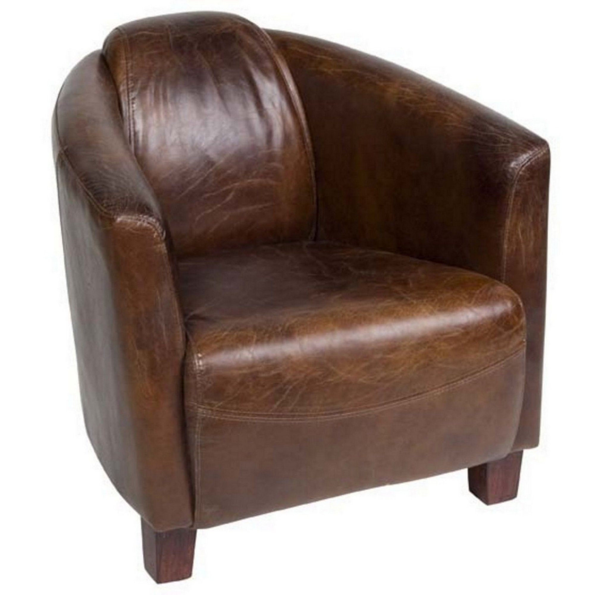 Leather tub chair discount swivel